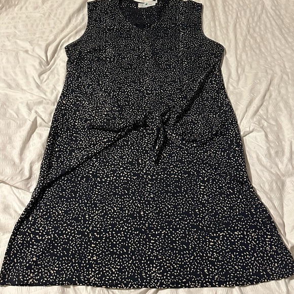 2 way beautiful tie dress- Navy blue with cream speckles- excellent condition - Picture 1 of 11